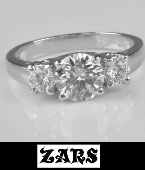 14ct Solid Gold - 2.90ct - E-F - VVS1 -[7.5mm Main Stone] -Top Quality - Engagement Ring