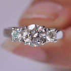 14ct Solid Gold - 2.90ct - E-F - VVS1 -[7.5mm Main Stone] -Top Quality - Engagement Ring