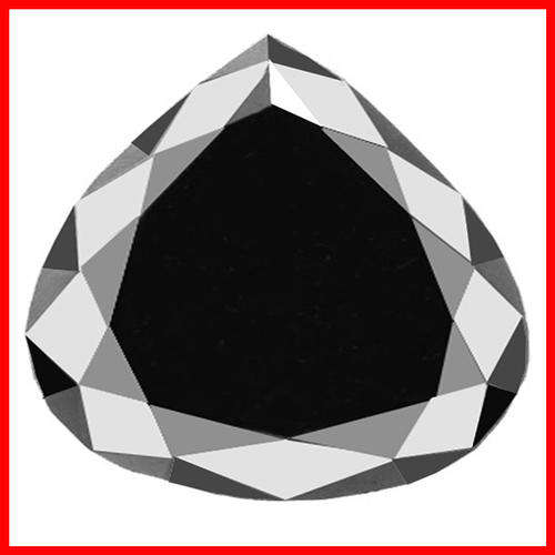 7.73 ct ( 14.23 MM ) AAA GREAT FANCY HEART CUT BLACK LOOSE MOISSANITE DIAMOND