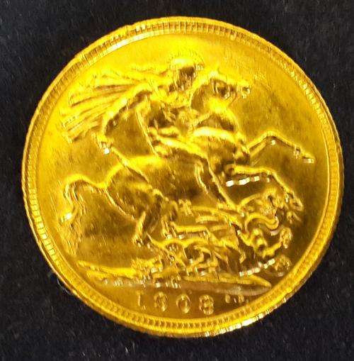 1908 GOLD SOVEREIGN - 8 GRAMS PURE GOLD