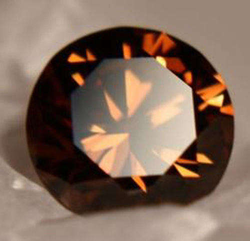 1.95 ct ( VS2 ) 8.35 MM GREAT CLEAR FANCY COLOR CHAMPAGNE LOOSE (moissanite diamond)