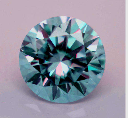 1.14 ct - 7.00mm - Gorgeous Blue -VVS2- Moissanite - 100% test as diamond on testers!