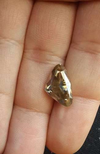 2.90ct - Fancy Heart - VS1 - Fancy Champagne - Loose Moissanite - Test 100% As Diamond!!