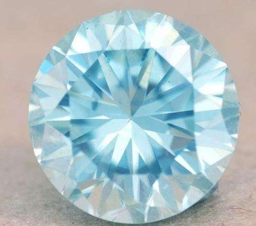 1.30ct [7mm] -VVS1-[Light Blue] Moissanite - 100% test as diamond on MOST testers!