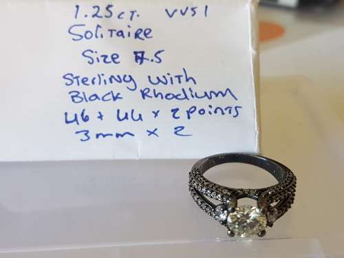 Amazing 1.25ct Center - H-J VVS1 + 90 X 2 Pointers - Moissanite Ring - ONLY 1 LIKE THIS!