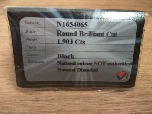 Lab Certified - 1.903ct -Black Diamond [6.9 x 5.1mm] Perfect Engagement -Investment!