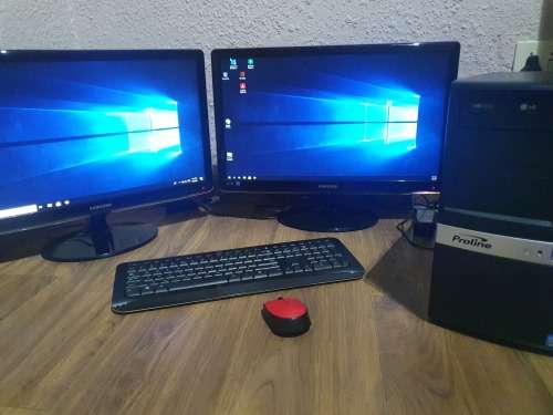 Desktop PC- intel core I5 - 3570cpu -340ghz 8Gb Ram - 2 TB hdd - with 2 x 23` Samsung led Monitor