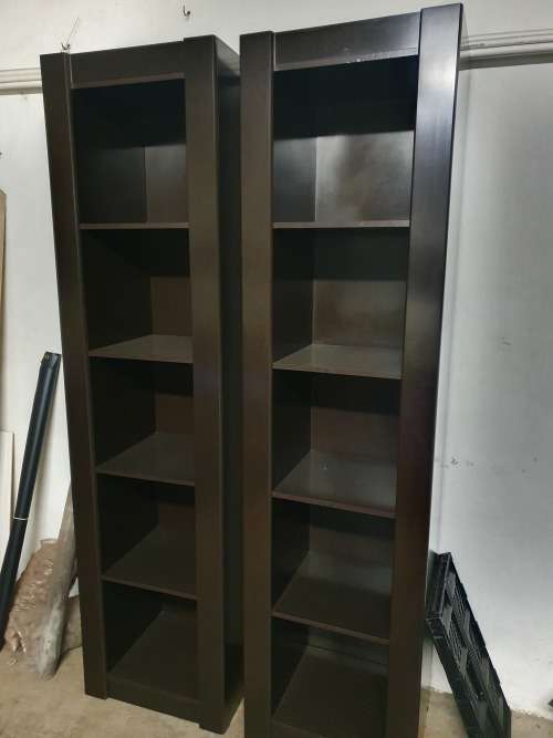 Tall Wooden Display Cabinet/ Bookshelf - 2 Available -collection only bid for one for both