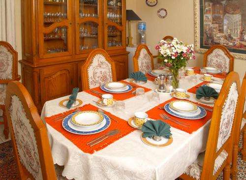 Solid Rose Oak 8 seater Dining Room Suite with Welsh Dresser.
