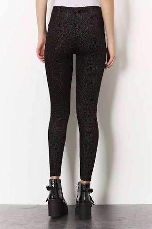 Black Paisly print leggings