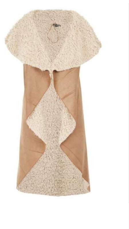 Sleeveless Shearling Vest