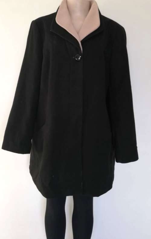 plus size classic black dress Coat