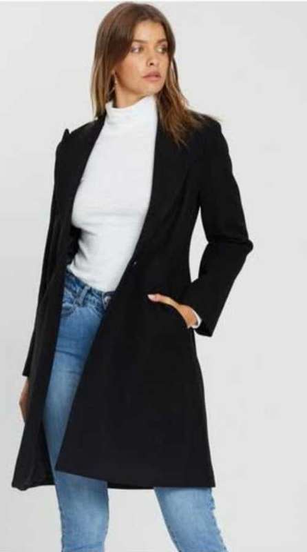 plus size classic black Coat