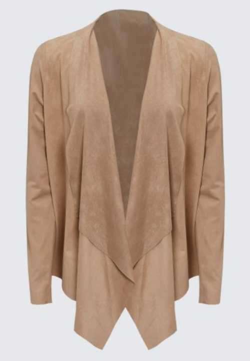 Exquisite Leather Waterfall Jacket