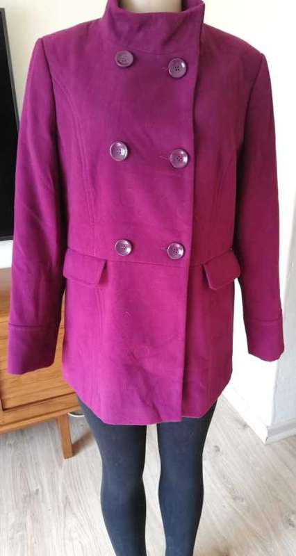 Gorgeous Purple  Melton Pea coat