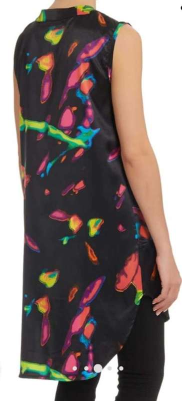 Beautiful Kaftan Tunic With Mesh Inset Black