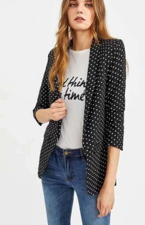 Black Polka Dot blazer