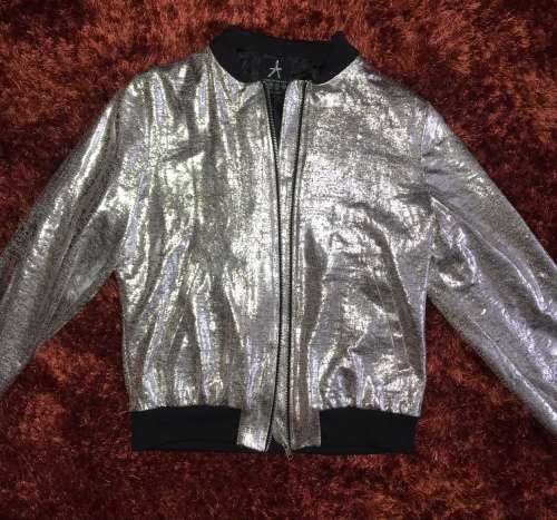Sexy Silver  Bomber Jacket