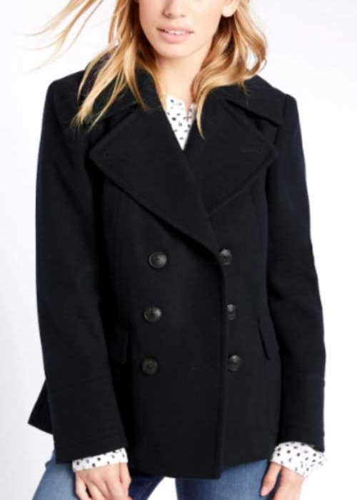 Gorgeous Black Melton Peacoat