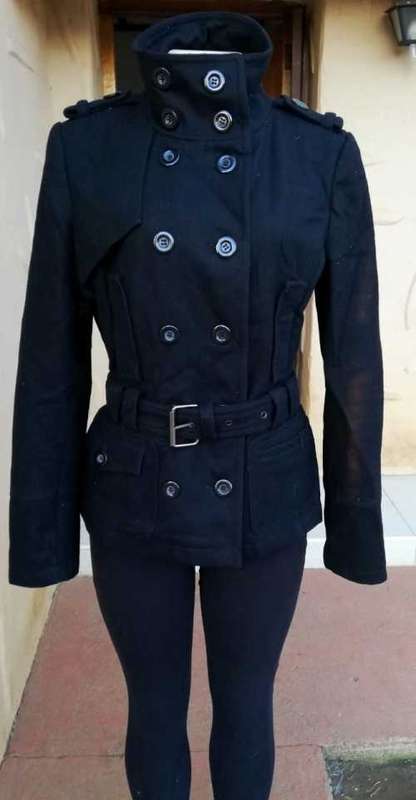 Black belted Melton Coat