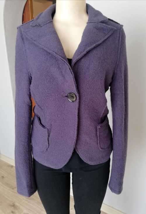 Wool Blend Jersey Coat