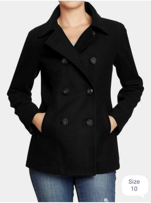 Gorgeous Black Melton Peacoat