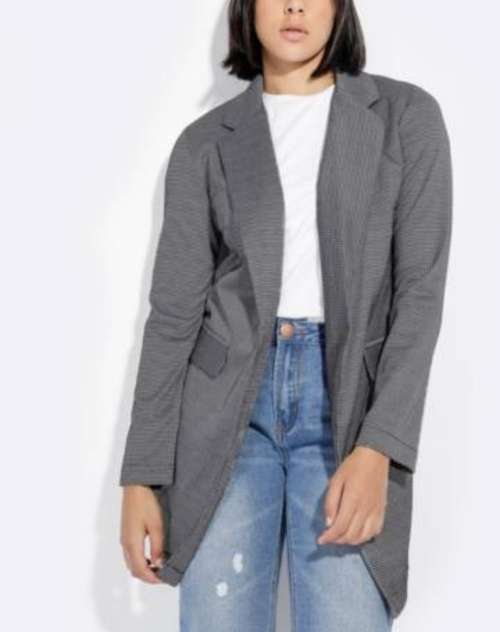 Dark grey longer length blazer