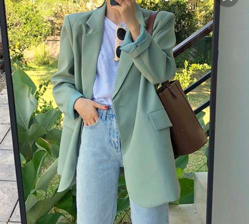 Light Green Longer length blazer