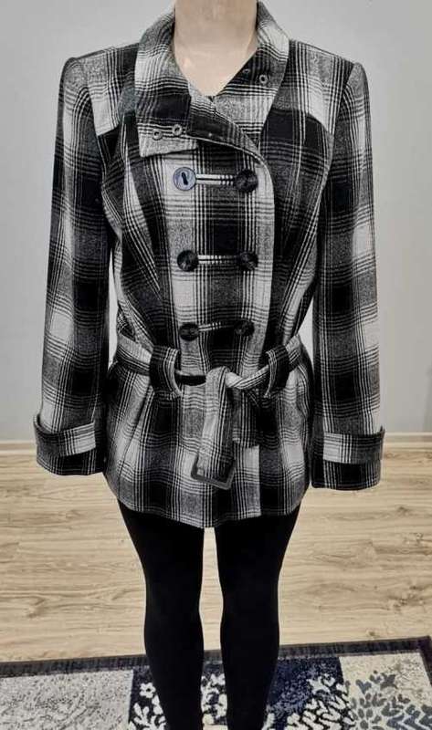Beautiful Check double breasted wool coat