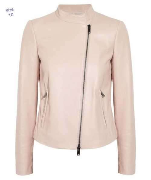 Gorgeous Light pink Faux Leather Biker Jacket