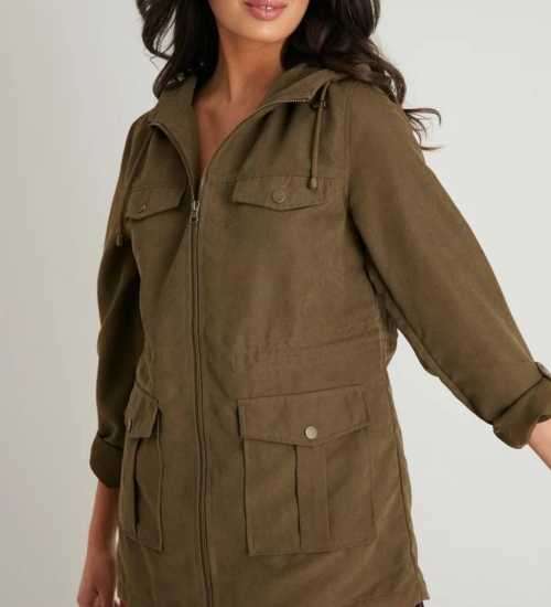 Double Pocket Khaki Utility Jacket