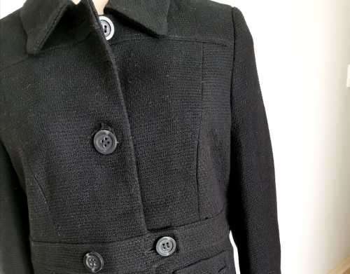 Black Textured Coat