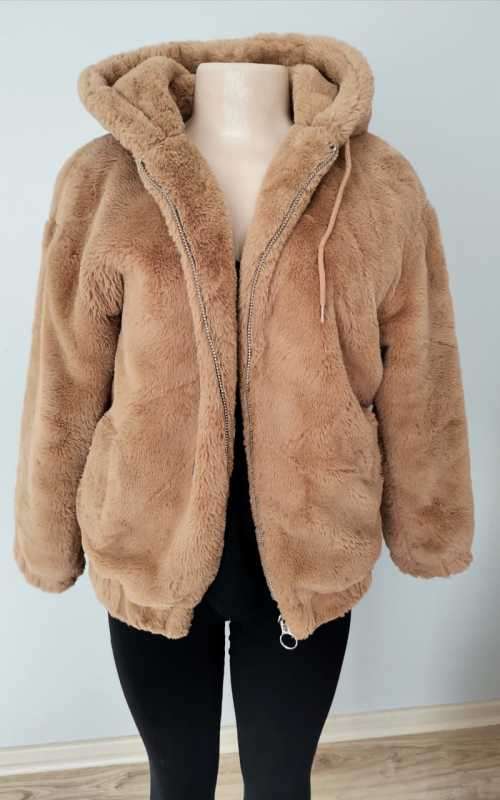 Gorgeous Camel Teddy Jacket with hood