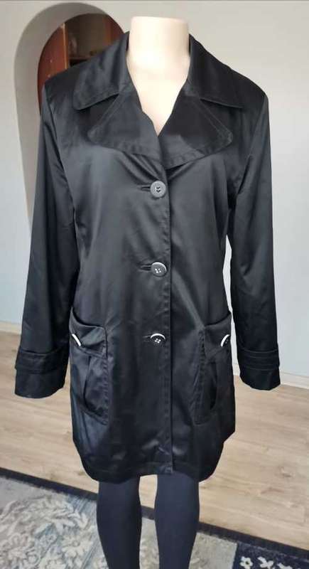 Black Satin Evening Coat
