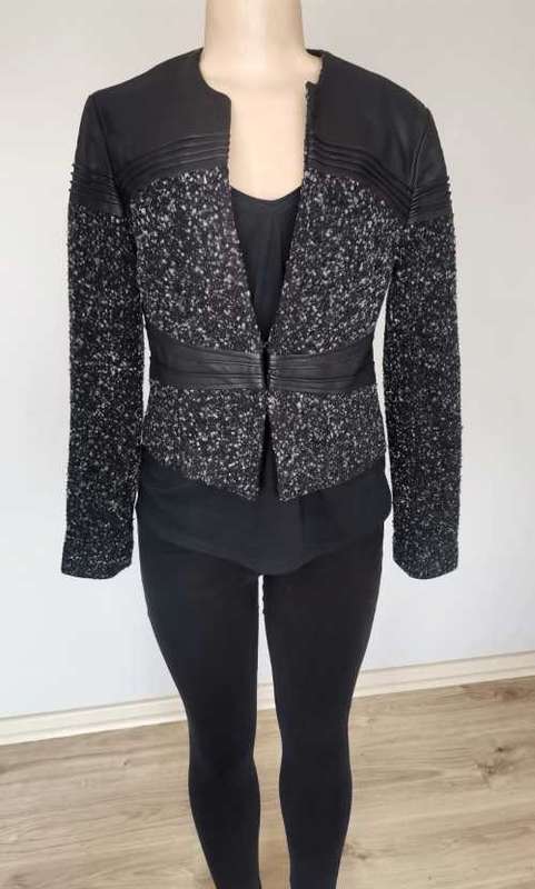 Tweed and leather Jacket