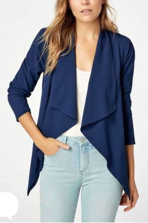 Stunning Navy Waterfall Jacket
