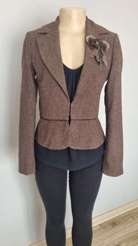 Stunning Brown coat with flower detailing