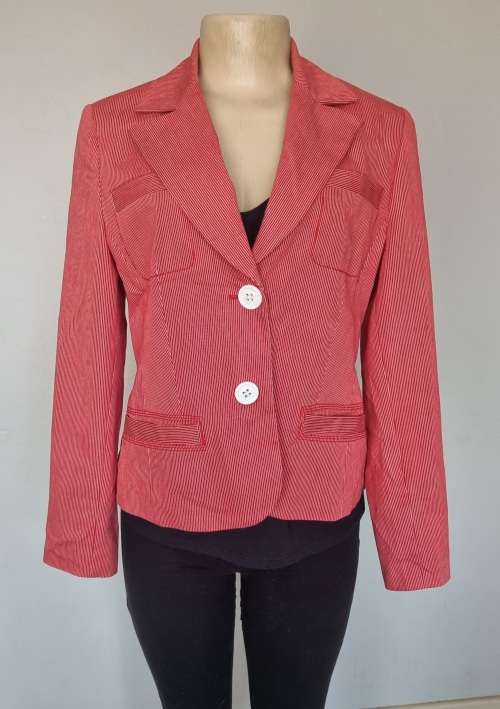 Sexy pinstripe red and white  blazer