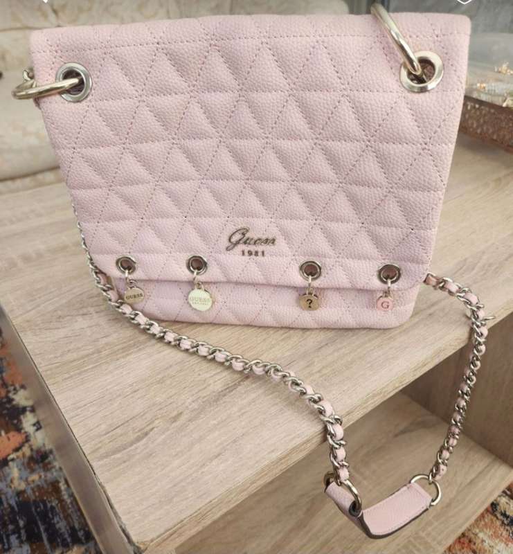 GUESS Fleur Quilted Charm Crossbody