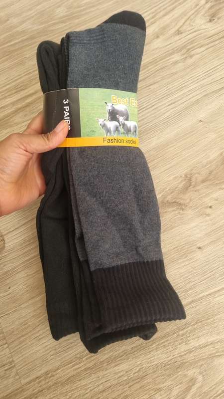 MENS 100% cotton long socks...3 pairs