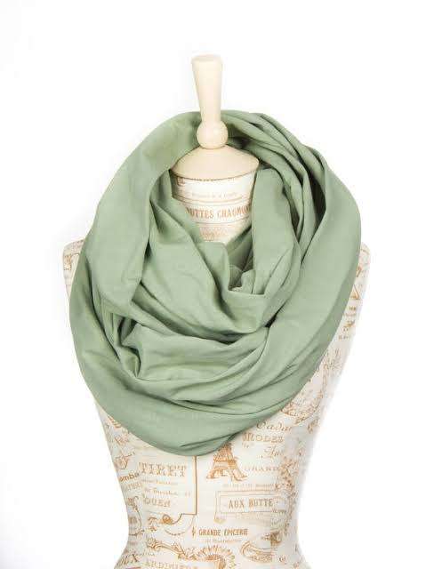 Beautiful Large Sage Green Cotton Scarf