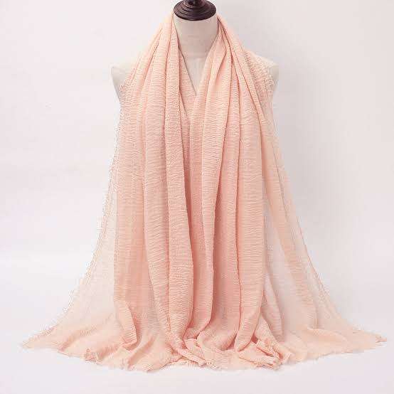 Beautiful Large Peach Cotton Scarf