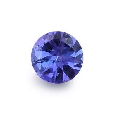 0.20ct NATURAL TANZANITE - BRILLIANT ROUND - DEEP COLOUR