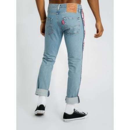 LEVI`S Men`s Jeans 501 PREMIUM Slim Taper Sports Stripe Light Stone 59439-0000