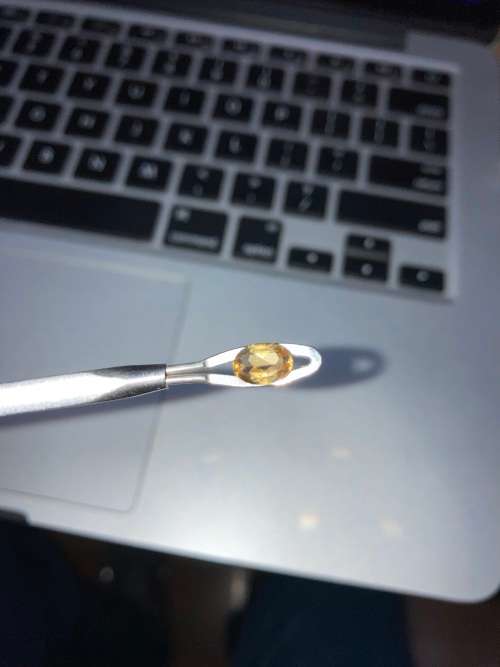 O.725cts. Naturally Oval Mined Citrine. Astonishing cut and polish. 5.1mm x 6.9mm