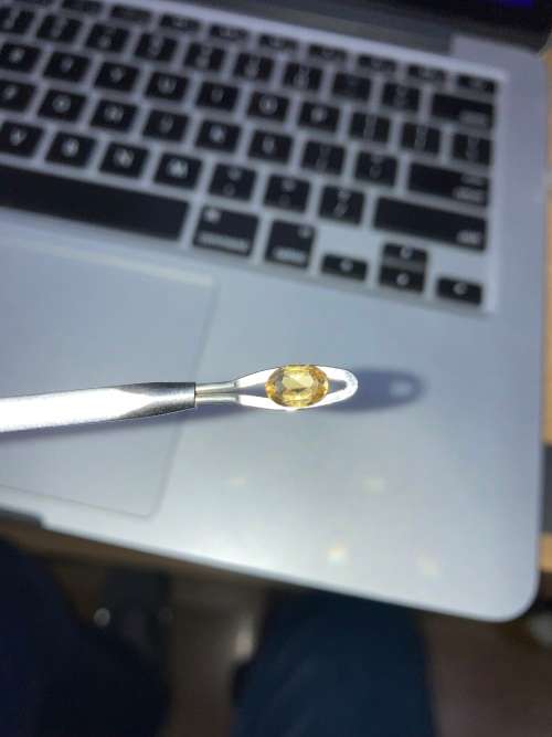 O.725cts. Naturally Oval Mined Citrine. Astonishing cut and polish. 5.1mm x 6.9mm