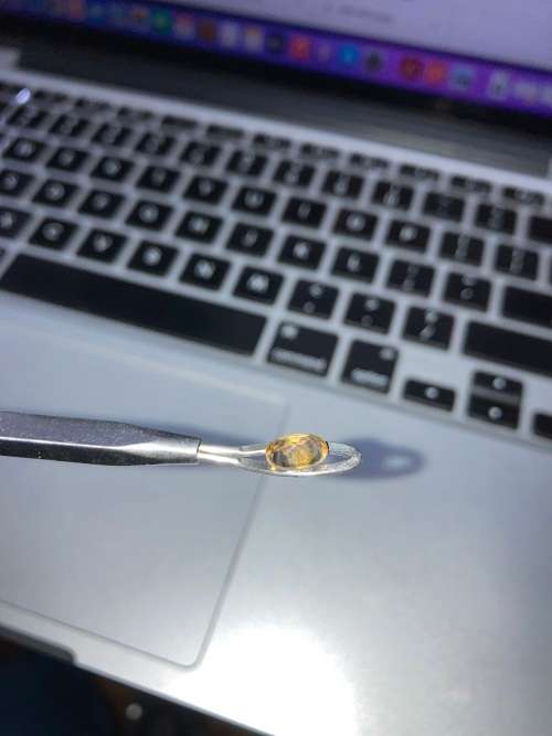 O.725cts. Naturally Oval Mined Citrine. Astonishing cut and polish. 5.1mm x 6.9mm