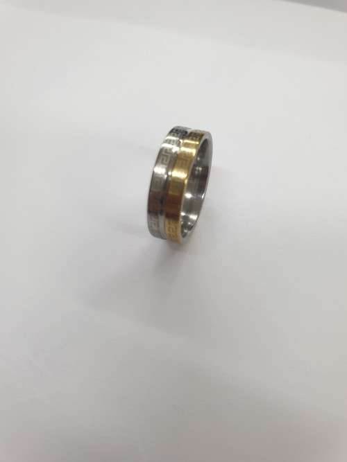 VERSACE RING - GOLD AND SILVER. SIZE 19
