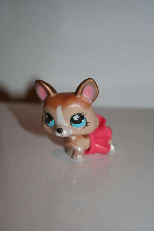 Littlest pet shop Golden Corgi/Fox with pink skirt