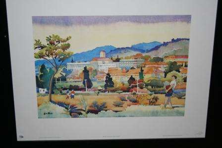 Walter Battiss signature on plate print,